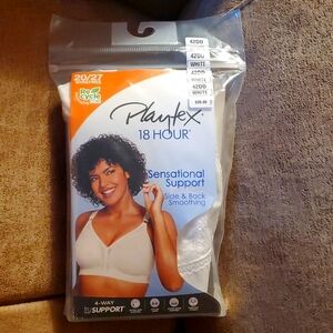 Playtex 18 Hour Sensational Support Wireless Bra 20/27 White 42DD